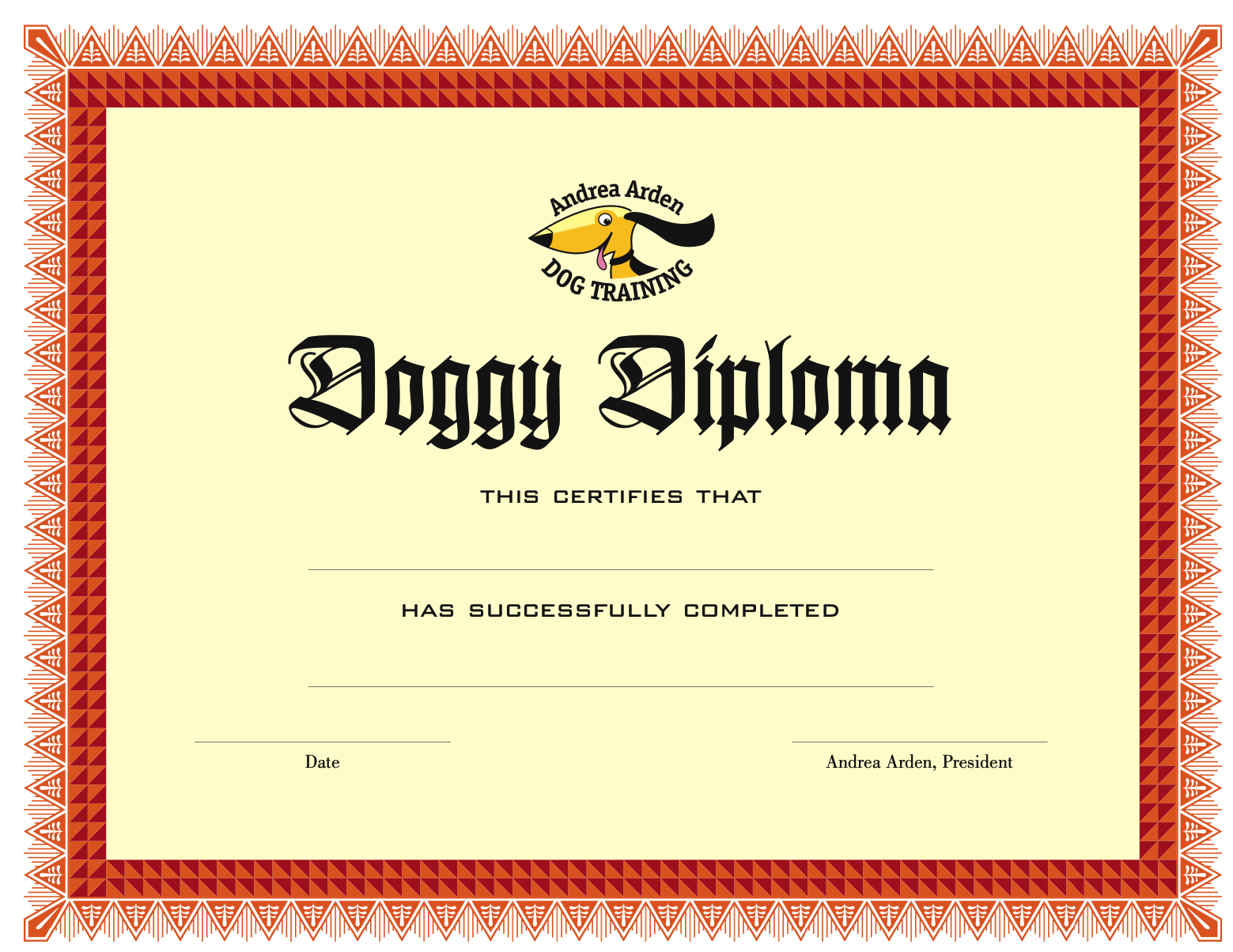 dog training diploma